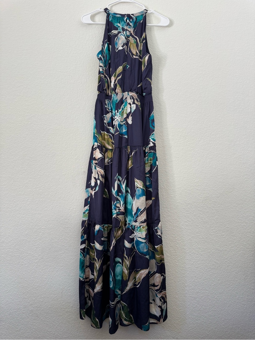 Nicole Miller New York Floral Halter Tiered Maxi Dress Women’s Small - Picture 6 of 6
